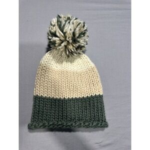 Marcus Adler Green/Cream‎ Beanie With Pom OS
